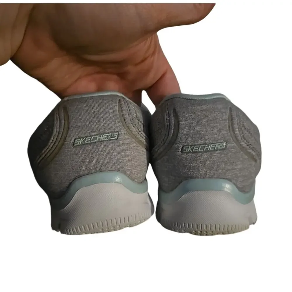 Skechers Sport Empire 12404 Gray Relaxed Fit‎ Low Top Sneakers Womans Size 10